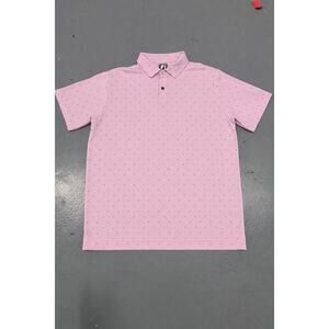 FootJoy FJ Golf‎ Polo Shirt Large Pink Bandana Print Performance